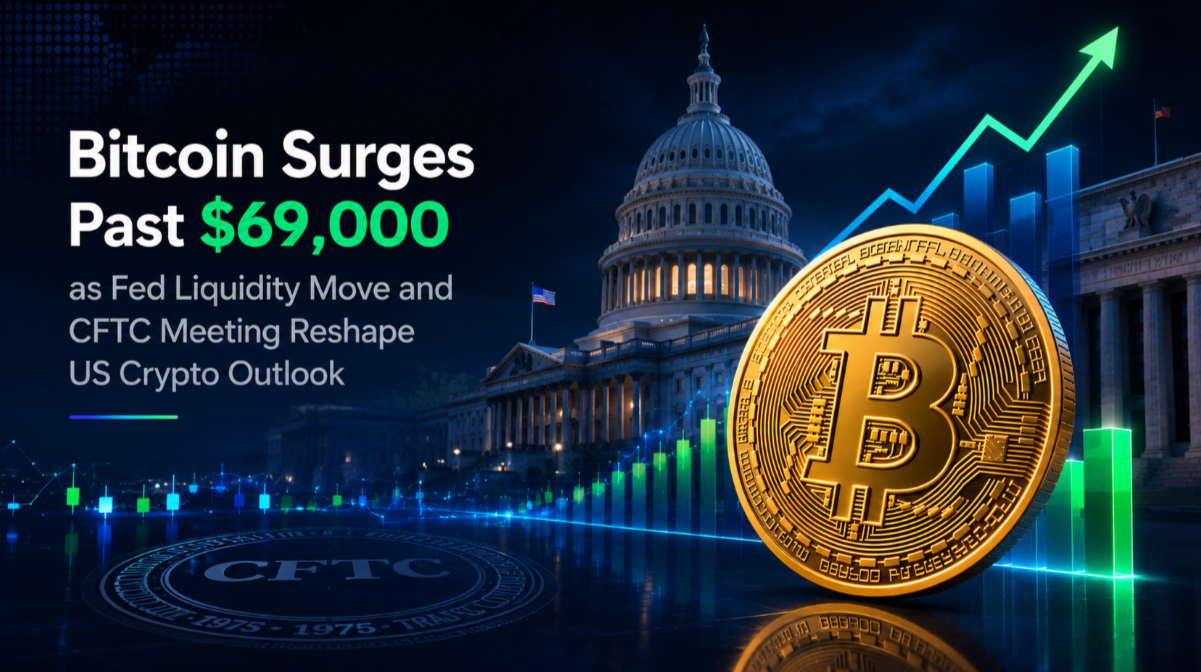 Bitcoin Surges Past $69,000 as Fed Liquidity Move and CFTC Meeting Reshape US Crypto Outlook